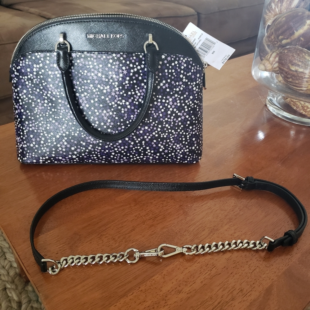 Michael Kors Emmy Purple Stars Handbag - Picture 7 of 10